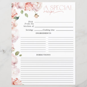 Blush Pink Floral Waterverf Vrijgezellenfeest Reci