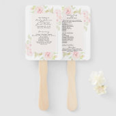Blush Pink Floral Waterverf Wed Program Handwaaier