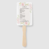 Blush Pink Floral Waterverf Wed Program Handwaaier