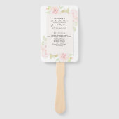 Blush Pink Floral Waterverf Wed Program Handwaaier