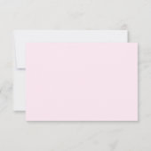 Blush Pink Floral Waterverf Wedding Event RSVP Kaartje (Achterkant)