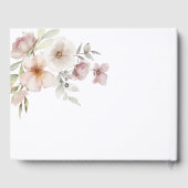 Blush Pink Floral Waterverf Wedding Gastenboek (Achterkant)
