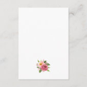 Blush Pink Floral Waterverf Wedding Informatiekaartje (Achterkant)