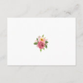 Blush Pink Floral Waterverf Wedding Informatiekaartje (Achterkant)