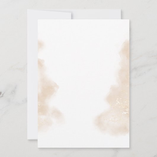 Blush Pink Floral Waterverf Wedding Save The Date (Achterkant)