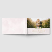 Blush Pink Floral Weddenfoto Gastenboek (Volledig)