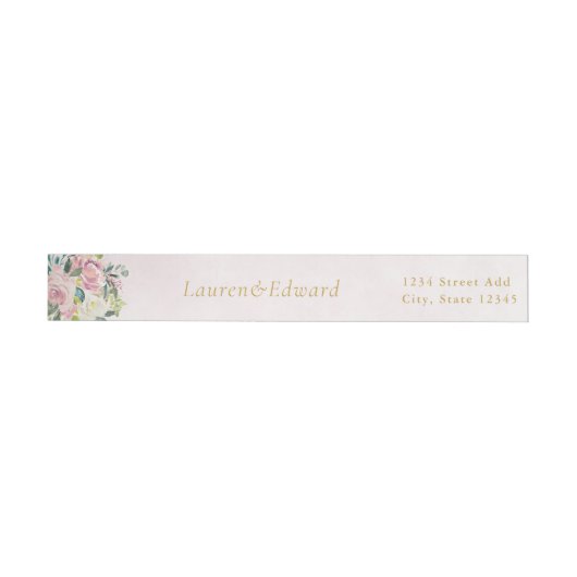 Blush Pink Floral Weddenschap (Individueel)