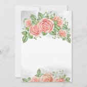 Blush Pink Floral Weddenschap (Achterkant)