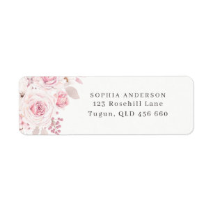 Blush Pink Floral Weddenschap Bridal Birthday Adre Etiket