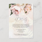 Blush Pink Floral Weddenschap Details Enclosure Ca Informatiekaartje (Voorkant)