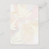 Blush Pink Floral Weddenschap Details Enclosure Ca Informatiekaartje (Achterkant)
