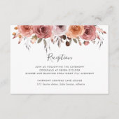 Blush Pink Floral Weddenschap Informatiekaartje (Voorkant)