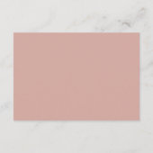 Blush Pink Floral Weddenschap Informatiekaartje (Achterkant)