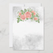 Blush Pink Floral Weddenschap Invoegen Kaart (Achterkant)