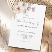 Blush Pink Floral Weddenschap Kaart