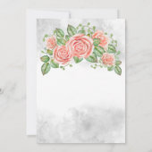 Blush Pink Floral Weddenschap Kaart (Achterkant)