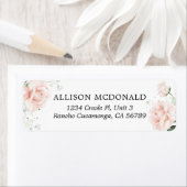 Blush Pink Floral Weddenschap Label (Insitu)