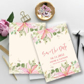 Blush Pink Floral Weddenschap Opslaan Datum Save The Date