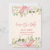  Blush Pink Floral Weddenschap Opslaan Datum Save The Date (Voorkant)