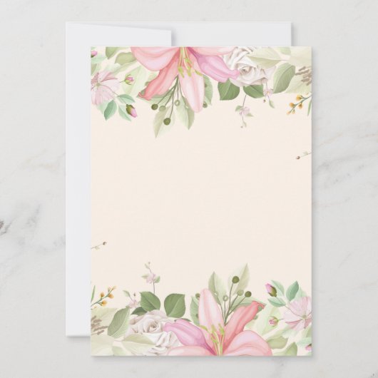  Blush Pink Floral Weddenschap Opslaan Datum Save The Date (Achterkant)