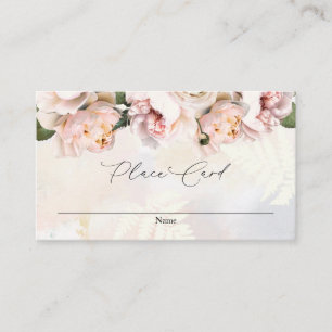 Blush Pink Floral Weddenschap Plaats kaart