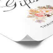 Blush Pink Floral Weddenschappen en cadeaubonnen Poster (Hoek)