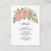 Blush Pink Floral Wedding Enclosure Kaart (Voorkant)