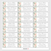 Blush Pink Floral Wedding Guest Address Sticker (Vel)