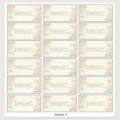  Blush Pink Floral Wedding Guest Adres Sticker (Vel)