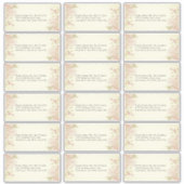  Blush Pink Floral Wedding Guest Adres Sticker (Voorkant)