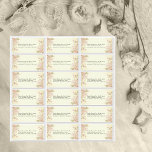 Blush Pink Floral Wedding Guest Adres Sticker<br><div class="desc">Trouwgast gepersonaliseerde adresetiketten. Design 14" x1 14" vel bevat 18 retouradreslabels. Personaliseer deze sjabloon om elke naam en adres toe te voegen. Rollen zijn genummerd van links naar rechts. Zoom in om de adreswijzigingen te controleren en of het er allemaal goed uitziet voordat u het aan de winkelwagen toevoegt. Mooi...</div>