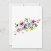 Blush Pink Floral Wedding Kaart (Achterkant)