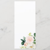 Blush Pink Floral Wedding Menu (Achterkant)
