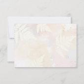 Blush Pink Floral Wedding RSVP-kaarten RSVP Kaartje (Achterkant)