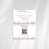 Blush Pink Floral Wedding RSVP Kaartje