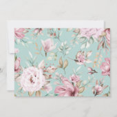 Blush Pink Floral Wedding Save The Date (Achterkant)