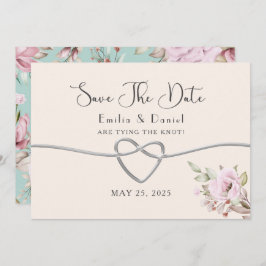 Blush Pink Floral Wedding Save The Date