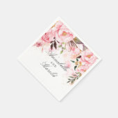 Blush Pink Floral Wedding Servet (Hoek)