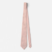 Blush Pink Floral Wedding Stropdas (Voorkant)