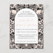 Blush Pink Floral Wedding Uitnodiging Briefkaart (Voorkant)