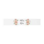 Blush Pink Floral Wedding Uitnodigingen Wikkel (Vlak)