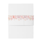 Blush Pink Floral Wedding Uitnodigingen Wikkel (Achterkant Voorbeeld)