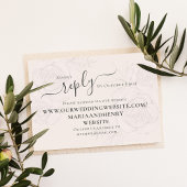 Blush Pink Floral Wedding Website RSVP Informatiekaartje