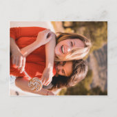 Blush Pink Floral Wil je mijn bruidsmeisje foto Uitnodiging Briefkaart (Achterkant)