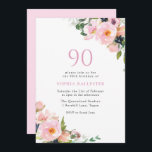 Blush Pink Floral Womans 90th Birthday Party Kaart<br><div class="desc">Blush Pink Floral Womans 90th Birthday Party Invitation We hebben ook genoeg andere uitnodigingen en collecties.</div>
