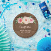 Blush Pink Floral Wood Baby shower Bord (Feest)