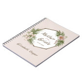Blush Pink Floral Wreath Moeder van de Bride Notitieboek (Linkerzijde)