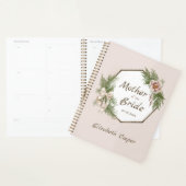 Blush Pink Floral Wreath Moeder van de Bride Planner (Display)
