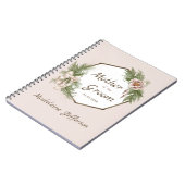 Blush Pink Floral Wreath Moeder van de Groom Notitieboek (Linkerzijde)
