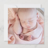 Blush Pink Floral Wreath Sweet Baby Girl Baptisme Kaart (Achterkant)
